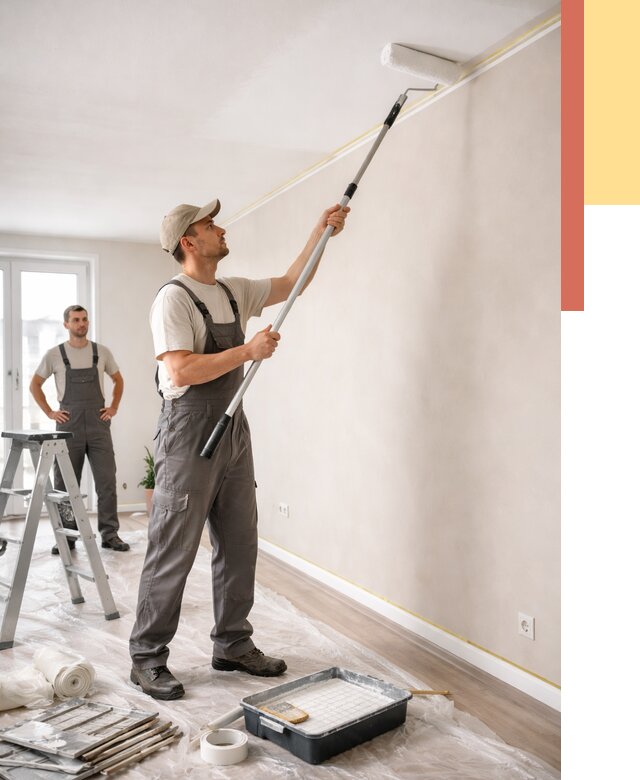 Покраска потолка из гипсокартона в Усолье-Сибирском от 4644 руб./м2 — услуги под ключ | ОТДЕЛОЧНИК-Сль