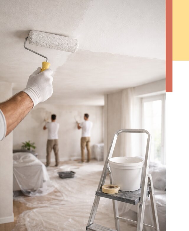 Покраска потолка акриловой краской в Усолье-Сибирском от 2580 руб. | ОТДЕЛОЧНИК-Сль