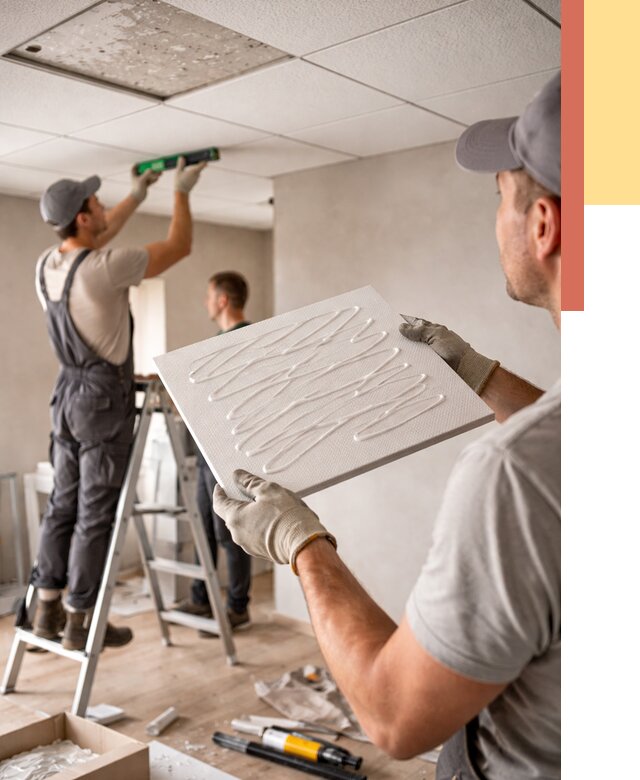 Монтаж потолочной плитки в Усолье-Сибирском от 4644 руб. — быстро и недорого | ОТДЕЛОЧНИК-Сль