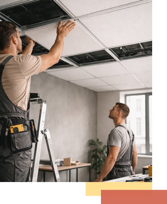 Монтаж потолочной плитки в Усолье-Сибирском качественно и в срок