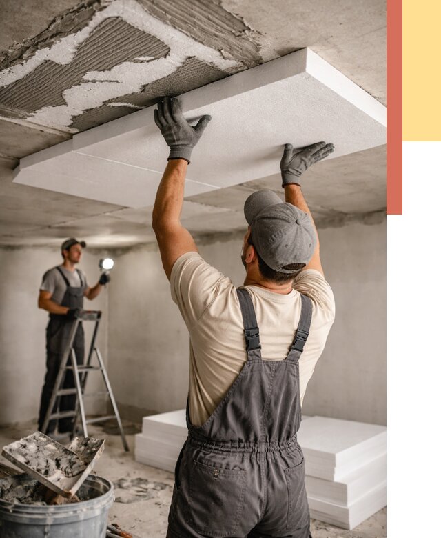 Утепление потолка пенопластом в Усолье-Сибирском от 4644 руб/м2 — недорого и быстро | ОТДЕЛОЧНИК-Сль